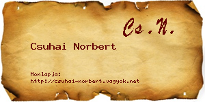 Csuhai Norbert névjegykártya