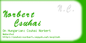 norbert csuhai business card